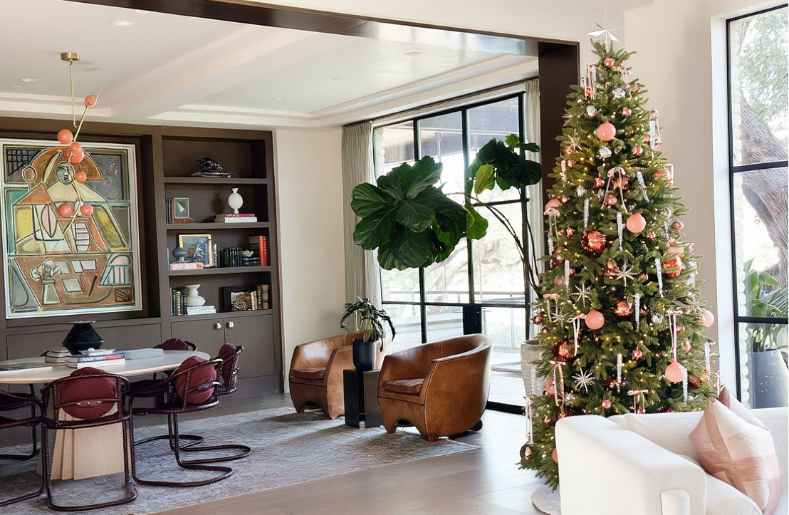 modern christmas home tee